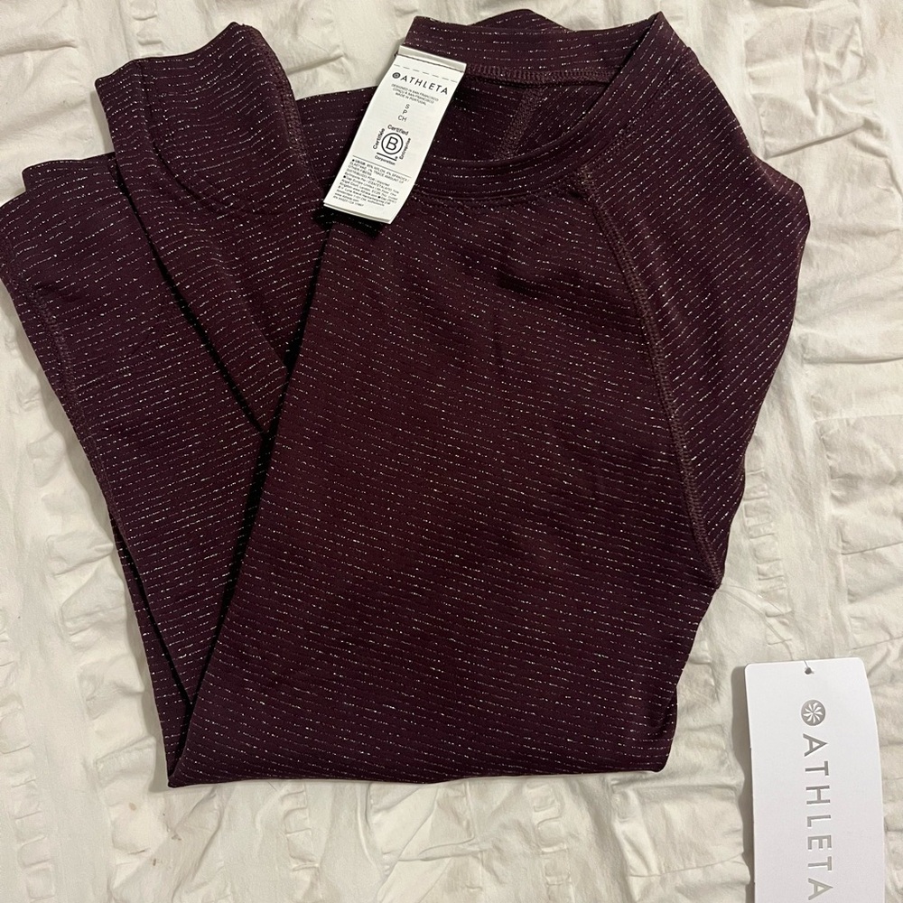 Athleta Purple Long Sleeve Top - Picture 4 of 5